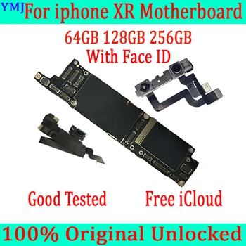 

With/Without NO Face ID 100% Original Unlocked Logic board IOS System Free Icloud 64GB 128GB 256GB for Iphone XR motherBoard