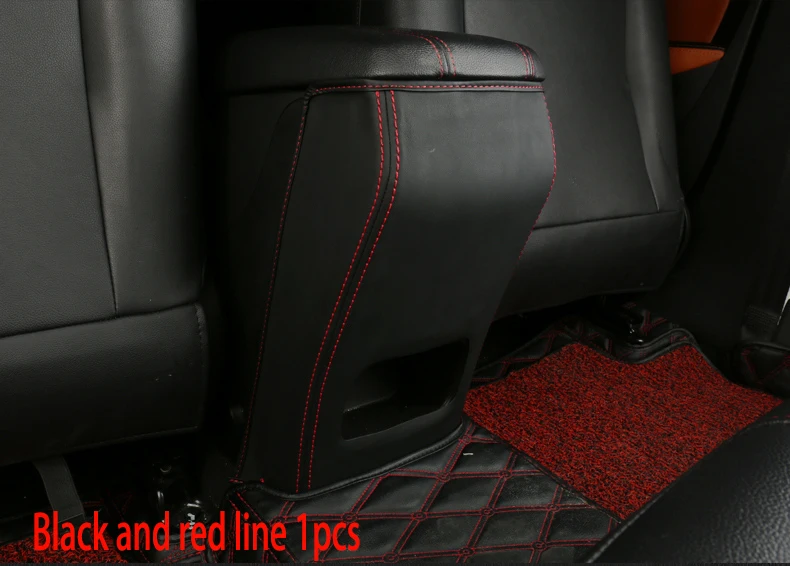 Для Chery ARRIZO5 ARRIZO 5 подлокотник коробка анти-kick pad модифицированный задний подлокотник защитная накладка украшения автомобильные аксессуары - Цвет: red line 1pcs