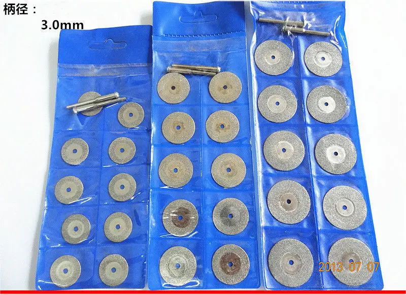 

10X Mini Rotary Tool Circular Saw Blade Cutting Blade Diamond Saw Blade Cutting Disk Rotating Grinding Wheel + 2 Spindle