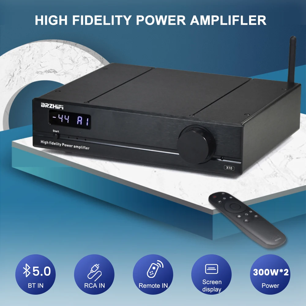 Усилитель мощности BRZHIFI APTX Bluetooth 5 0 2 TPA3255 300Wx2 цифровой звуковой усилитель USB RCA DAC Amp