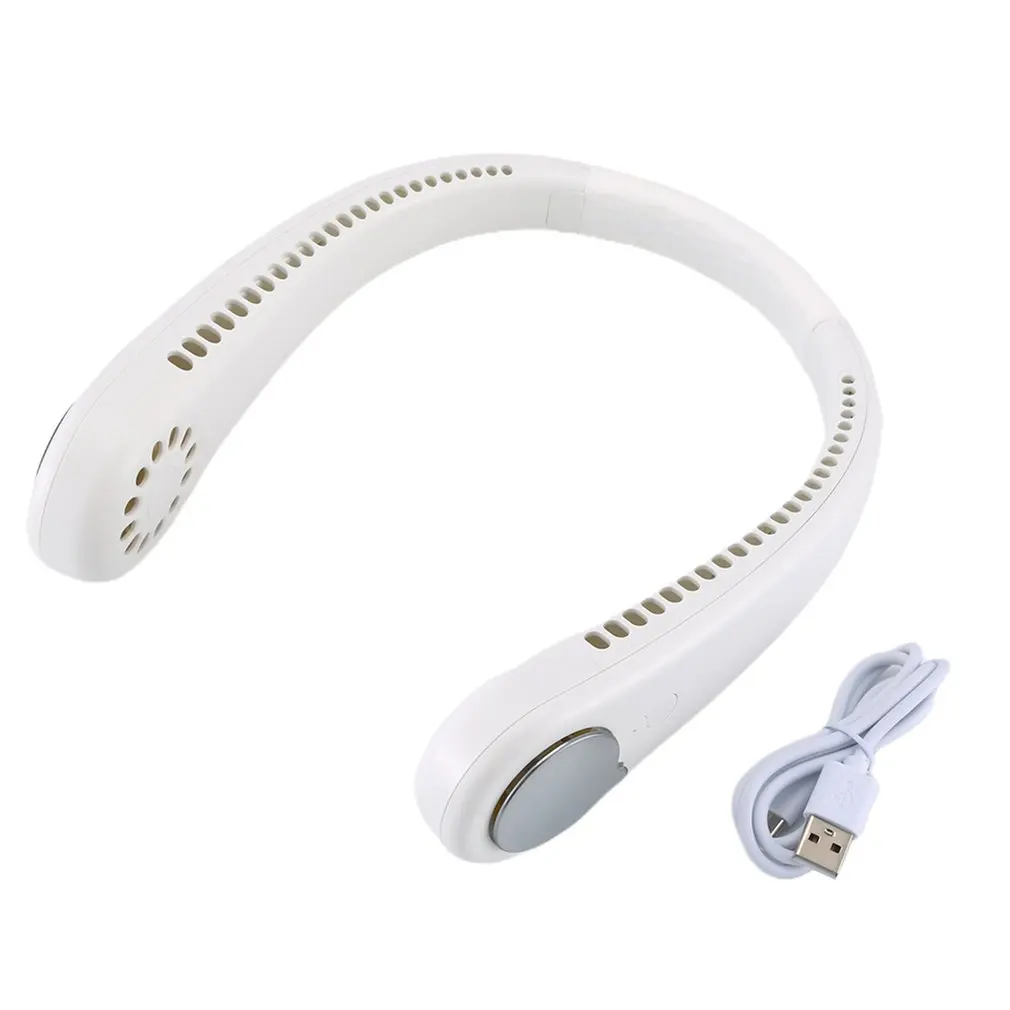 

Summer Cooler Neckband Fans With USB Rechargeable Hands-Free Fans Strong Wind Lazy Outdoor Sports Fan
