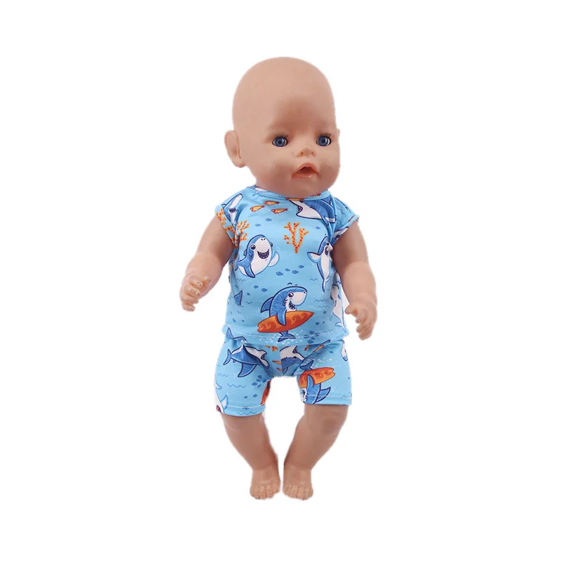 Barbie Doll Clothes Doll Clothes Accessories Doll Clothes Doll Accessories Handmade Summer Suit Panty For 18 Inch American Doll Accessory Boy Toy 43 cm Baby Born Clothes