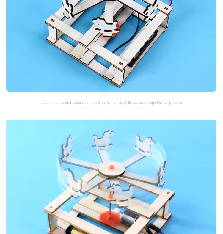 Креативная наука и техника маленькое производство Сделай Сам Merry-go-round физика научный эксперимент материал для молодых студентов Educatio