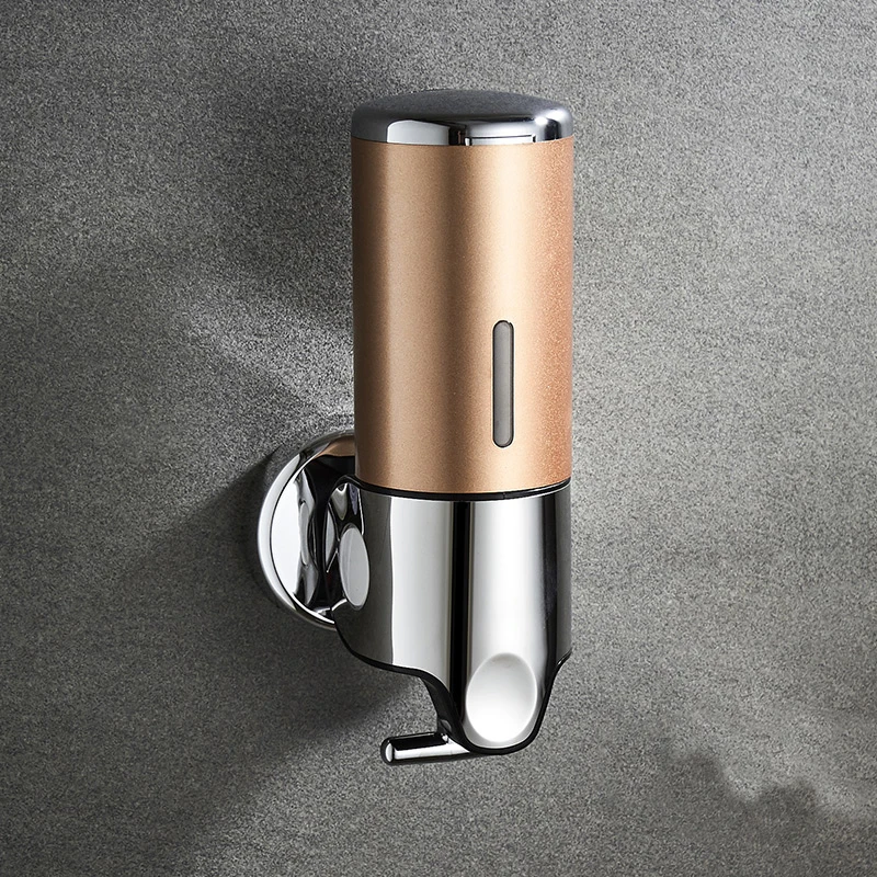 Gold 500ml Luxury 1500ml SoapDispenser Wall Mount 3 Heads ABS Electroplated Shampoo Dispenser Punch Selection for Bathroom Accessories - Цвет: Gold 500ml