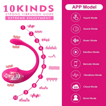 Bluetooth Vibrators For Women Panties Wireless APP Remote Control Dildo Female Vibrator Sex Toys For Women Masturbation Sex Shop 2