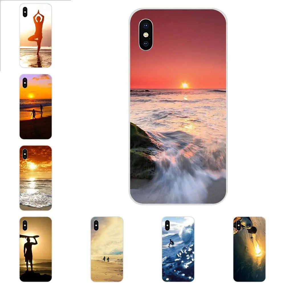 Песок солнце серфинга для Apple IPhone X XS Max XR 4 4s 5 5C 5S SE 6 6S 7 8 Plus ТПУ защитный | Мобильные