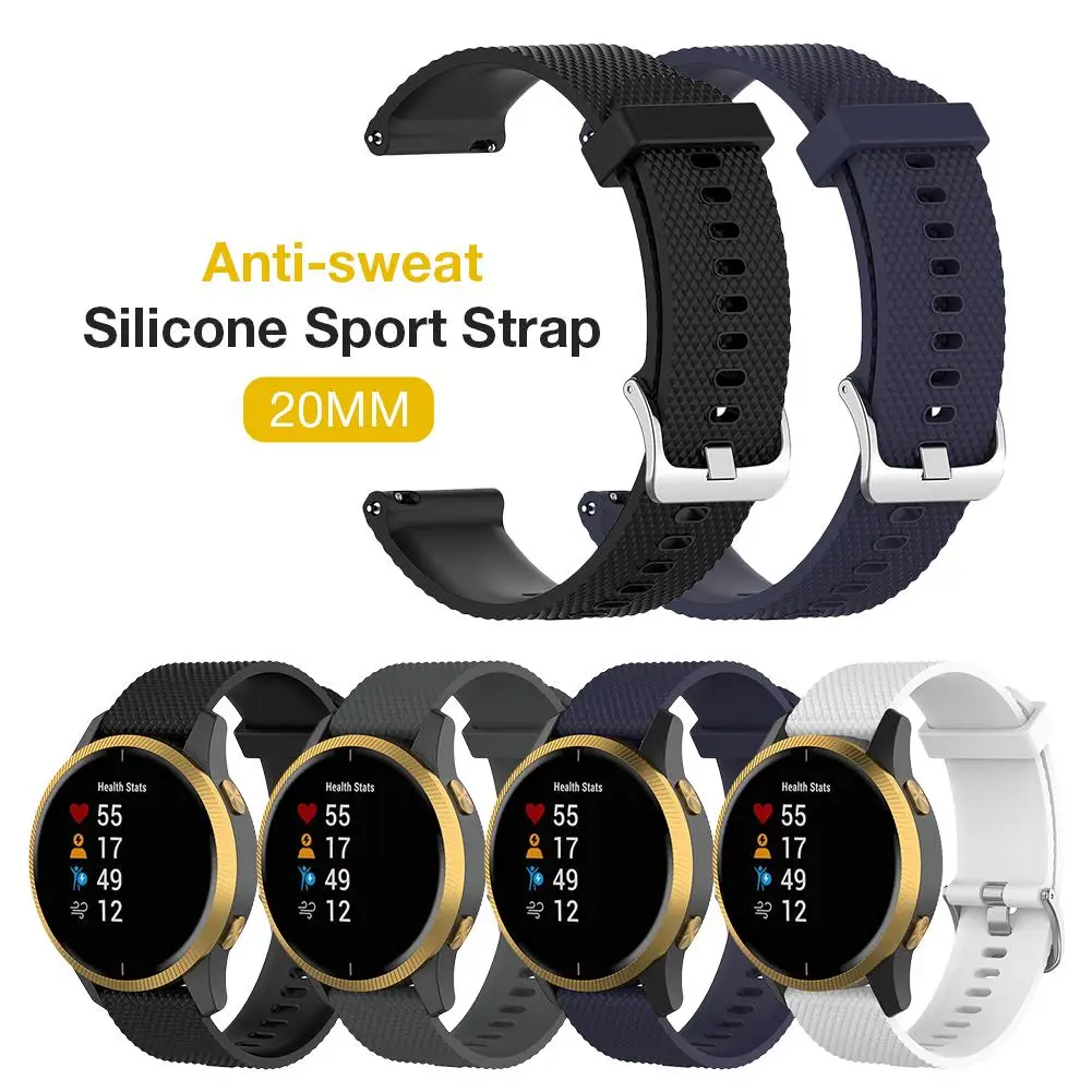 Силиконовый ремешок для часов Garmin Venu Vivoactive 3 vivomove браслет hr для Amazfit GTS для samsung gear S3 Active SmartWat