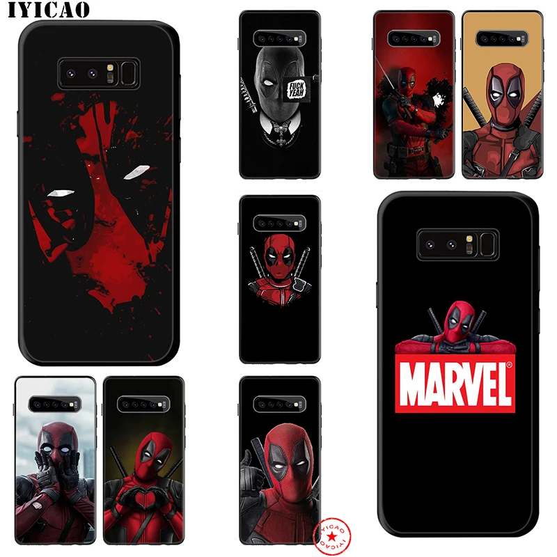 IYICAO Deadpool Dead pool Marvel Soft Case for Samsung Galaxy S10e S10 S9 S8 Note 8 9 10 Plus S6 S7 Edge TPU |