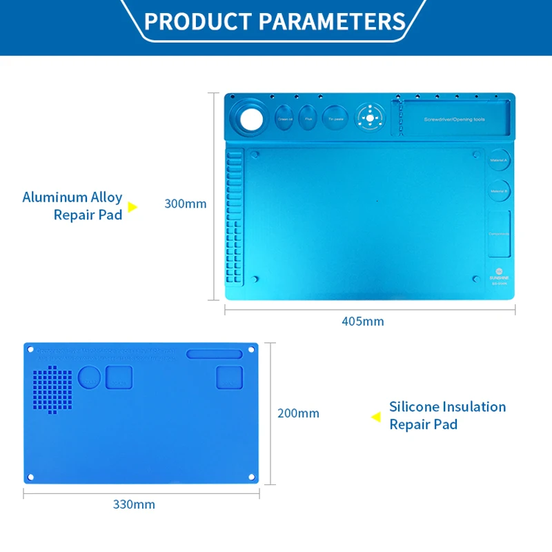 SUNSHINE многофункциональная, из алюминиевого легированная прокладка для микроскопа Высокая термостойкая подкладка для ремонта телефона платформа
