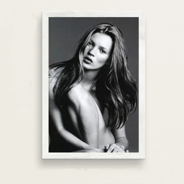 Kate Moss супер модель звезда Мода сексуальная B& W художественная живопись Шелковый Холст плакат настенный домашний декор - Цвет: 11