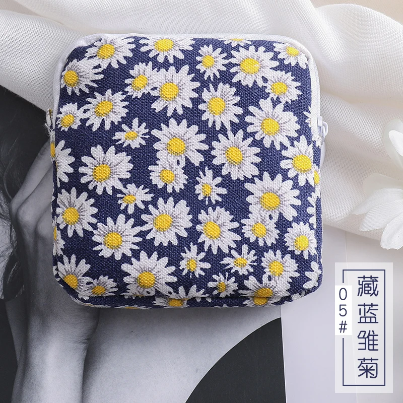 Менструальное использование цветочный хлопок гигиеническая салфетка портативный мешок сладкий милый физиологический период переноски легко красивая сумка