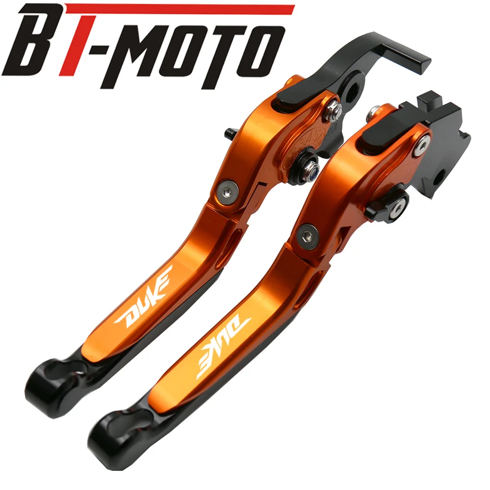Складные Выдвижные CNC алюминиевые тормозные рычаги сцепления для KTM DUKE 390 RC390 2013- 15 16 17 аксессуары для мотоциклов регулируемые - Цвет: E