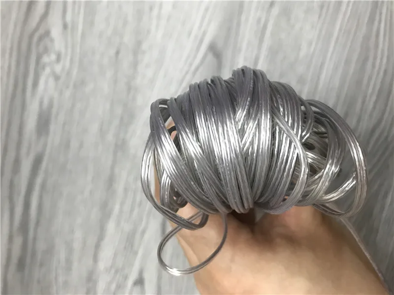 100Meters 26AWG 2468 UL2468 PVC Tinned Bare Copper Cord Gold Silver ROHS Audio Cable Speaker Cable Transparent line (9)