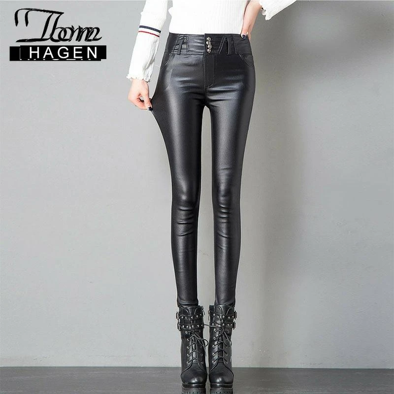tight faux leather pants