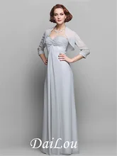 Sheath / Column Sweetheart Floor Length Chiffon Mother of the Bride Dress Beading Criss Cross 2021