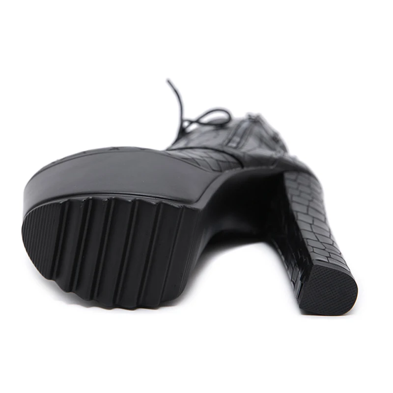 Skup Moda sexy jesień buty wysoki obcas platformy wysokie botki dla kobiet jesień zima buty czarne buty do tańca na rurze YMA920