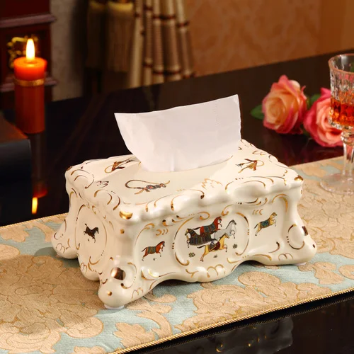 E 22.5x14x10cm Высококачественная коробка из керамической ткани, настольный дисплей лошади, большой бумажный лоток для полотенца, звезда, отель, коробка для салфеток, стол, няня, бумажная композиция - Цвет: E 22.5x14x10cm