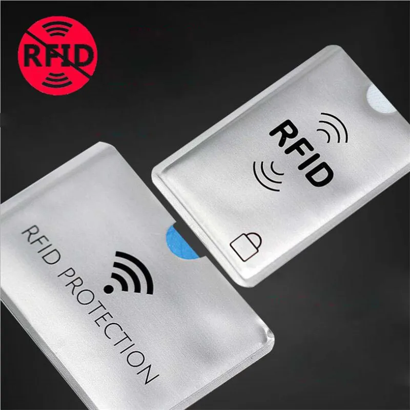 

5PCS Silver Anti Rfid Card Holder NFC Blocking Reader Lock Id Bank Card Holder Case Protection Metal Credit Card Case Aluminium