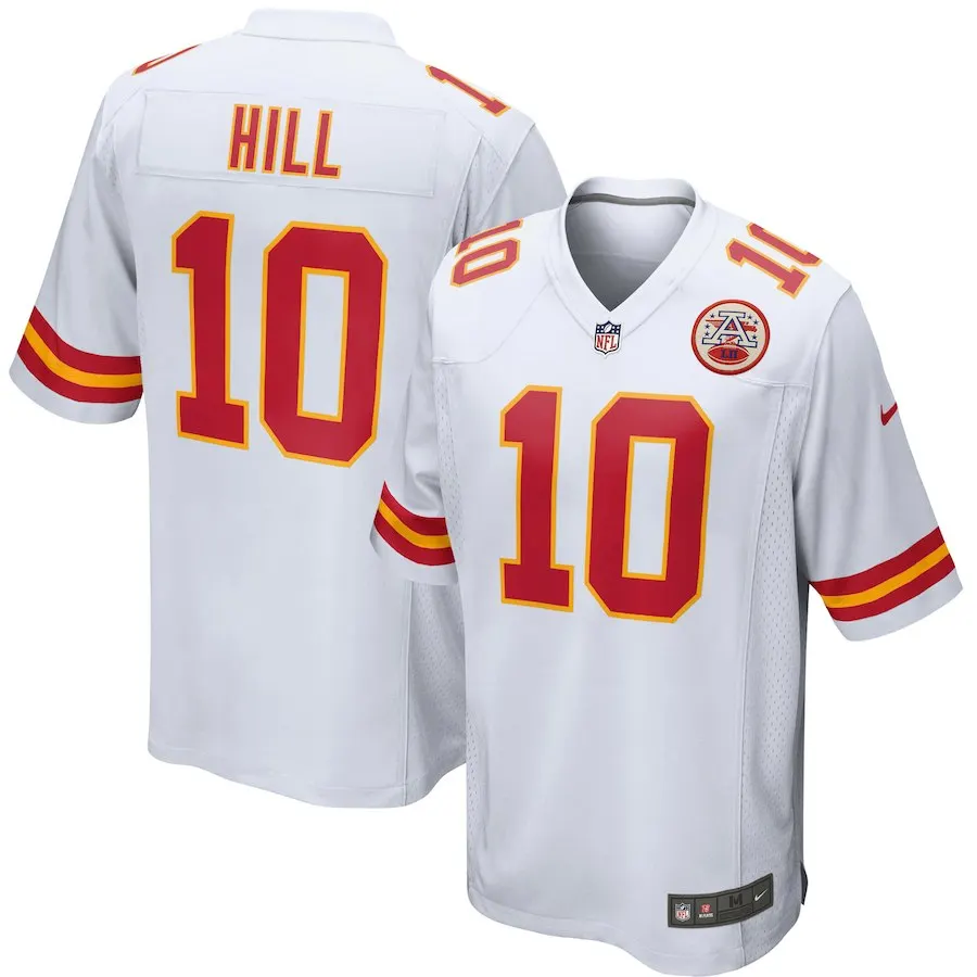 MEN Мужская футболка Kansas City Kareem Hunt white Chiefs - Цвет: MEN
