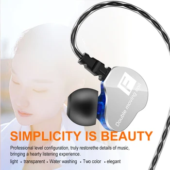 

Newest Fenge F4 Double Unit Drive In Ear Earphone Bass Subwoofer HIFI 4D Sound Quality Music Sport Earphone Type C Headset Hot