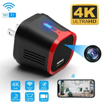 

Wireless wifi camera Secret USB Charger micro camera Security Cam Night Vision Motion Detect Camcorder 4K HFD micro camera espia