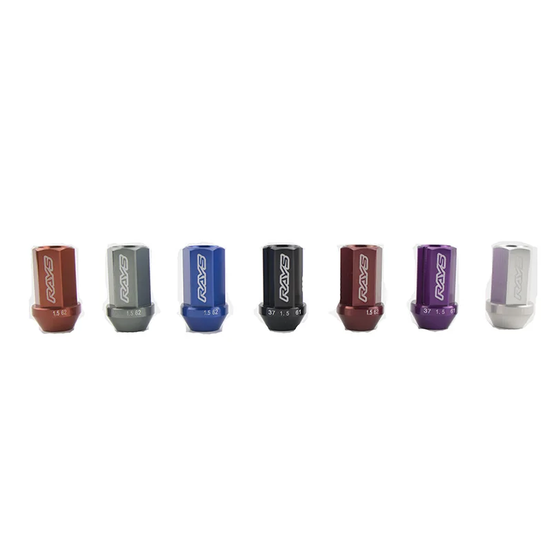 

GZCPHQCGZ Aluminum Wheel Lock Nuts Racing Lug Nuts Length 42MM 12x1.5/1.25 for RAYS Car Accessories universial New