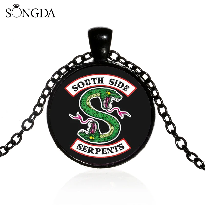 Мода ривердейл &quotSouth Side Serpents&quot на длинной цепочке Цепочки и ожерелья джагхеда