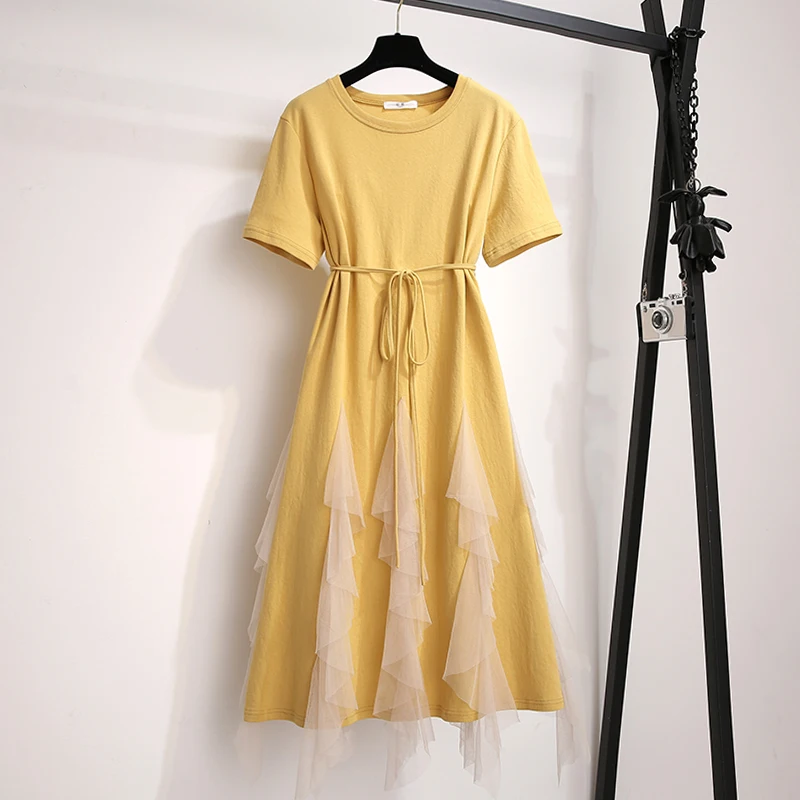 

Summer Dresses In Large Size Women's Clothes Show White And Thin