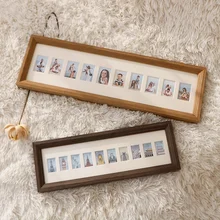 Baby Memory Photo Frame Natural Wooden Toys Baby's Growth Collage Picture Frame Keepsake Gifts for Newborn Parents