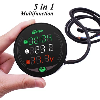 

5-In-1 Motorcycle Multi-Function Meter Water Temperature Time Voltmeter For Honda1100 xx VTX1300 vtx 1300 vfr 750 800 ST 1300