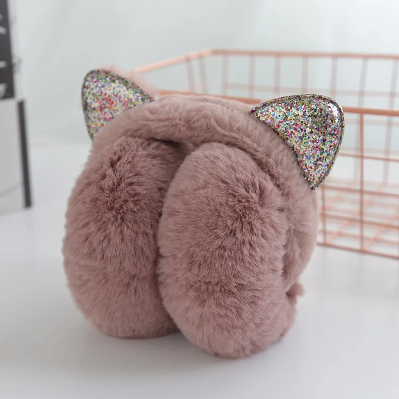 Женские зимние теплые однотонные наушники Kawaii простые студенческие милые розовые мягкие высококачественные удобные женские модные теплые наушники