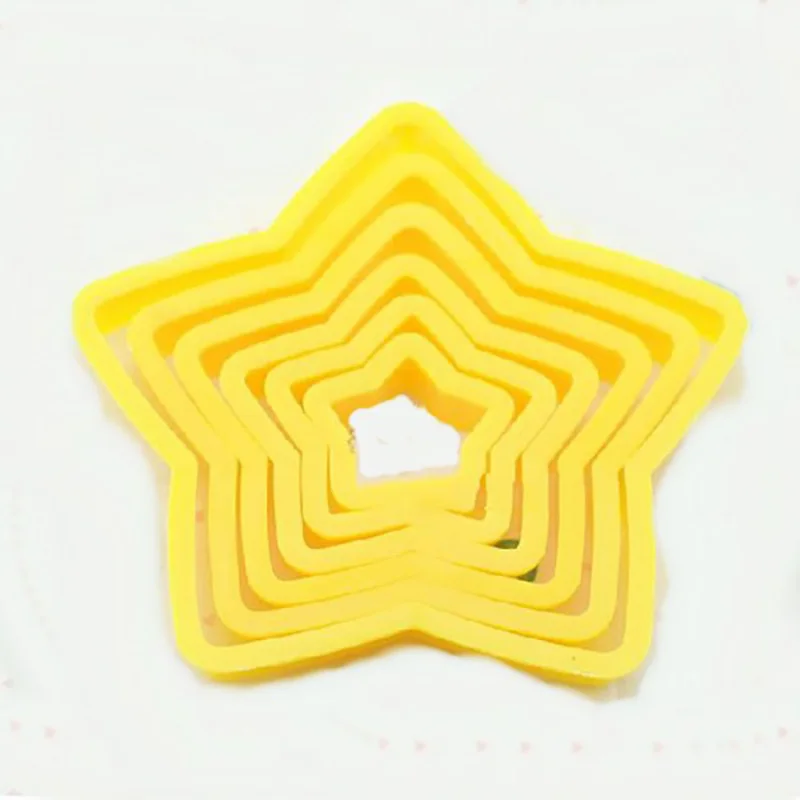 Five-Pointed Star Запеченные помадные печенья шоколадная форма пятиконечная звезда слива в форме сердца печенье ананас высечки выпечки DIY Плесень инструмент - Цвет: Five-Pointed Star