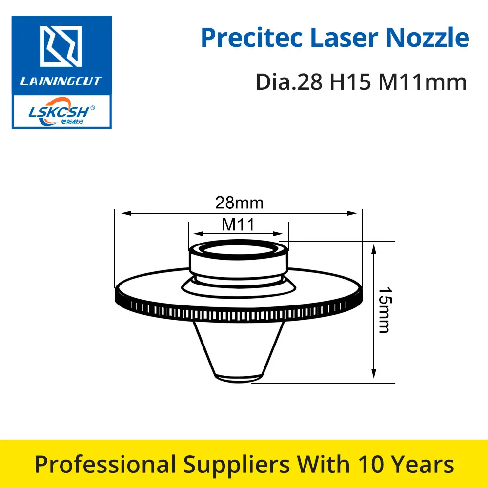 LSKCSH Precitec волоконная Лазерная насадка двойной слой Caliber1.0-3,0 D28 H15 M11 для Raytools WSX CO2 Лазерная режущая головка машины