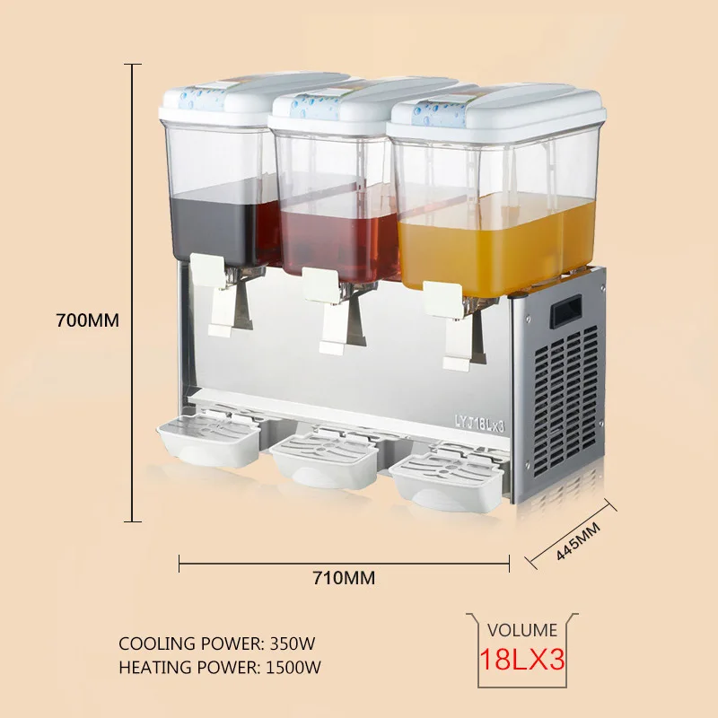 Commercial Beverage Machine Self-mixing Juicer Machine Double Temperature Tea Machine Hot And Cold Drink Making Machine LPYJ18X3