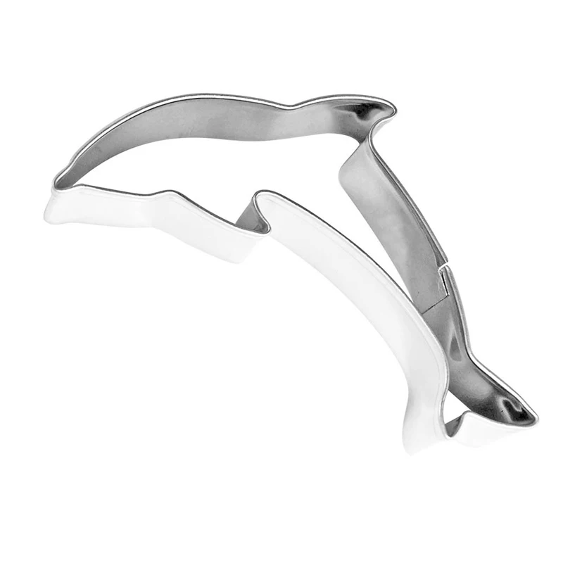 New Dolphin Shape Cookie Cutter Stainless Steel DIY 3D Pastry Biscuit Molds Cake Fondant Sugarcraft Decorating Tools