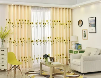 

New Curtain Manufacturer Direct Sales Wholesale European Embroidery Curtains for Living Room Bedroom Yarn Embroidery Zero Cut