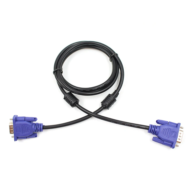 1.5m VGA Extension Cable HD 15 Pin Male to Male VGA Cables Cord Wire Line Copper Core for PC