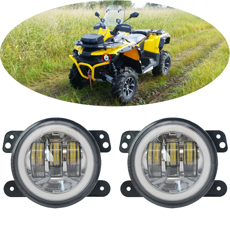 Пара светодиодных противотуманных фар 30 Вт 4 дюйма для 97 ~ 17 Jeep Wrangler JK TJ CJ Rubicon Sahara