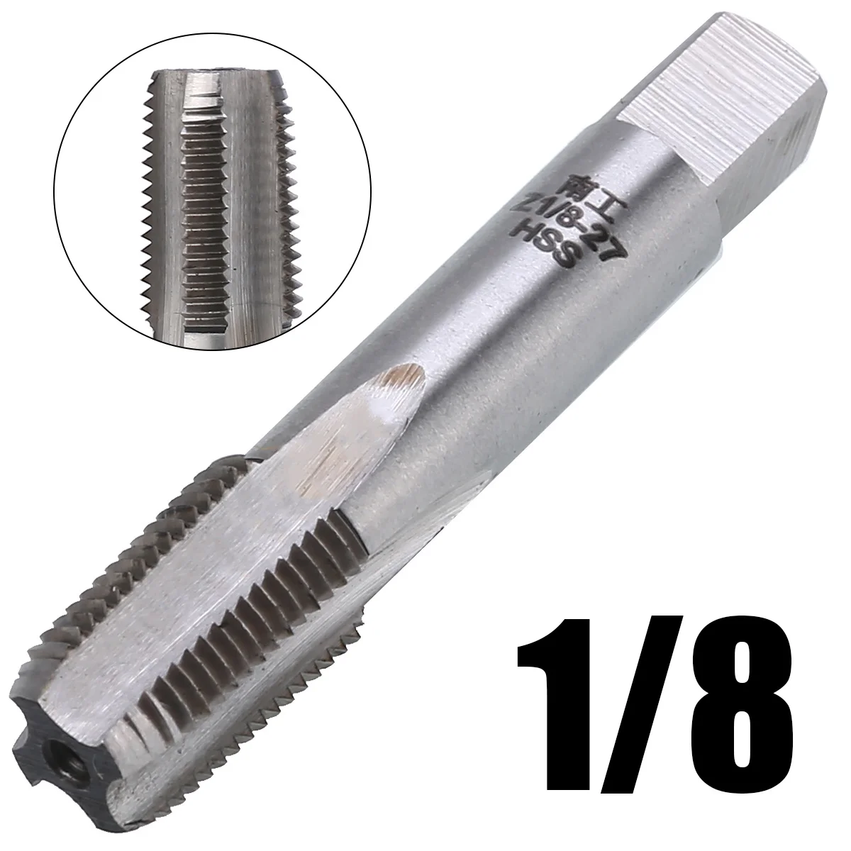Высокояркий Метчик для трубы 1/8 27 высокоскоростной стальной 1/4 '' NPT конический
