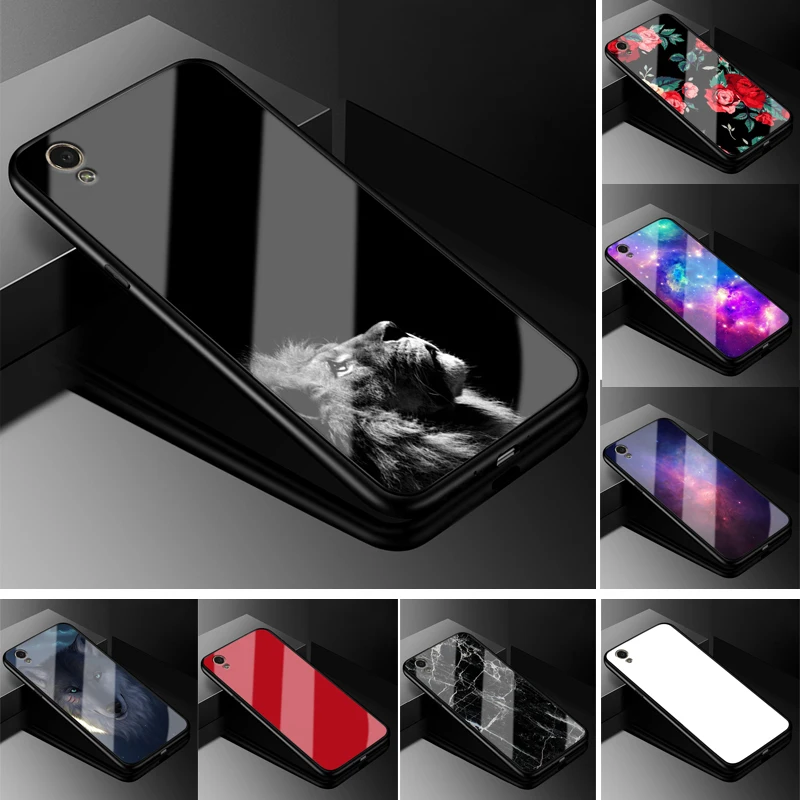 

For OPPO A37 Case PC Plastic + Glass Phone Case Black TPU Bumper Cover for OPPO A37 A 37 A37M A37F OPPOA37 Full Protective Cover