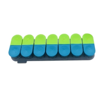 

Weekly Pill Organizer - Sleek AM/PM Twice a Day Pill Box with Free Smartphone Reminder App and 7 Day Travel Containers