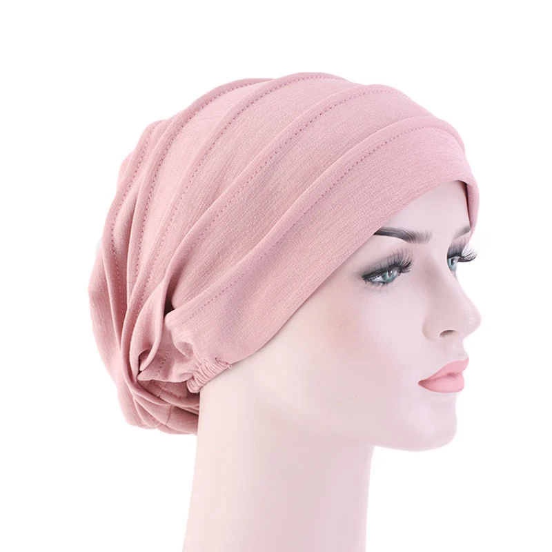 Хлопок мягкий для женщин стрейч сна химиотерапия шляпа сна Beanie Шапка-тюрбан головной убор шапка головной убор для рака выпадения волос аксессуары
