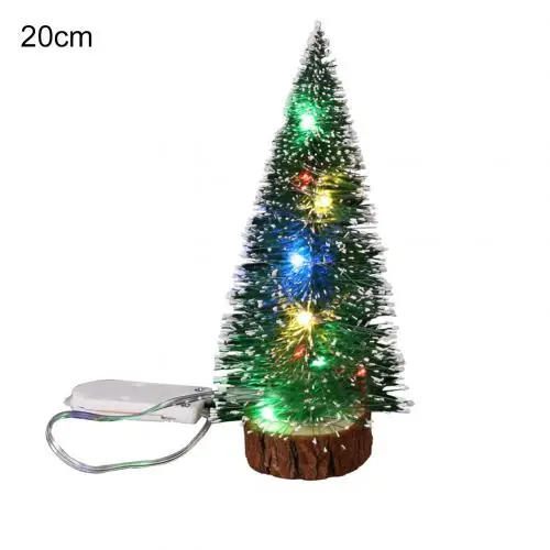 20cm Multicolor Мини DIY Рождественская елка с светодиодный светильник-гирлянда Домашний Настольный Декор офисные вечерние украшения для комнаты - Цвет: 20cm Multicolor
