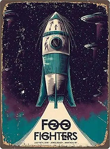 AMELIA SHARPE Foo Fighter металлический жестяной знак винтажный Настенный декор для бара