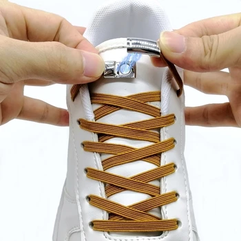 

1Pair Funny Magnetic Locking Shoelaces Quick No Tie Elastic Shoe laces