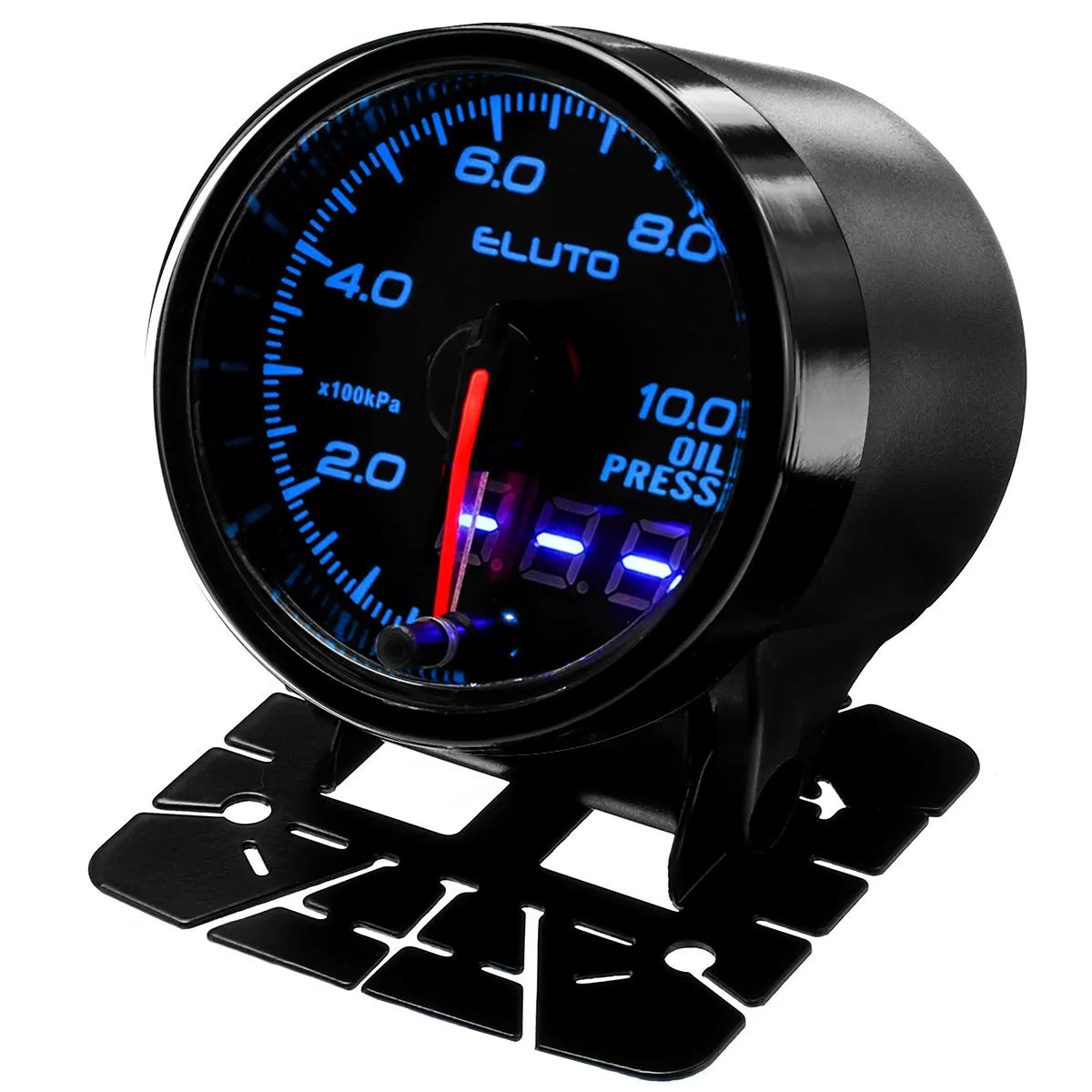  100 psi Smoke Lens LED oil Press gauge auto Meter Winomo olio manometro digitale con sensore 12 V 5,1 cm 52 mm 0  