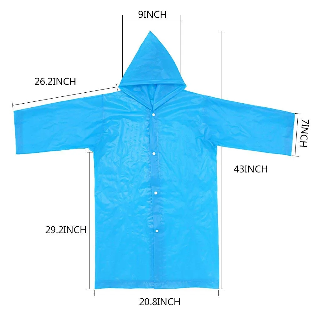 Детский плащ-дождевик, 1 водонепроницаемая куртка 1 шт., многоразовые дождевики для детей от 6 до 12 лет