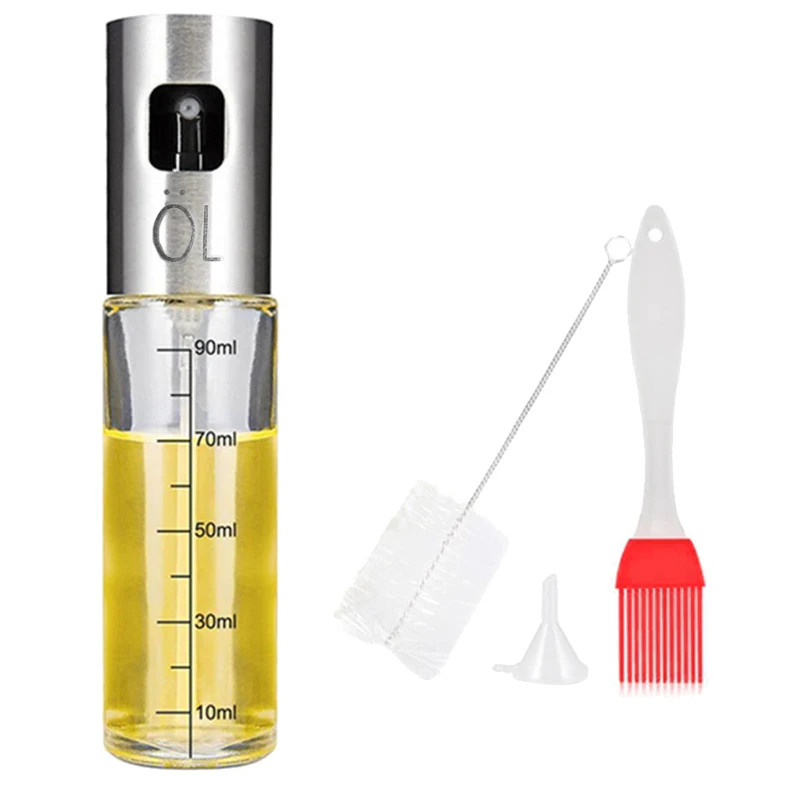 

Refillable and Vinegar&Oil Dispenser Bottle Nozzle Sprayers Mister for Cooking Baking BBQ Olive Sprayer ( 4 in 1 )