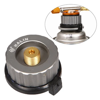 

Outdoor Picnic Switch Aluminium Alloy Connector Long Cylinder Hiking Butane Tool Portable Stove Adapter Automatically Lock