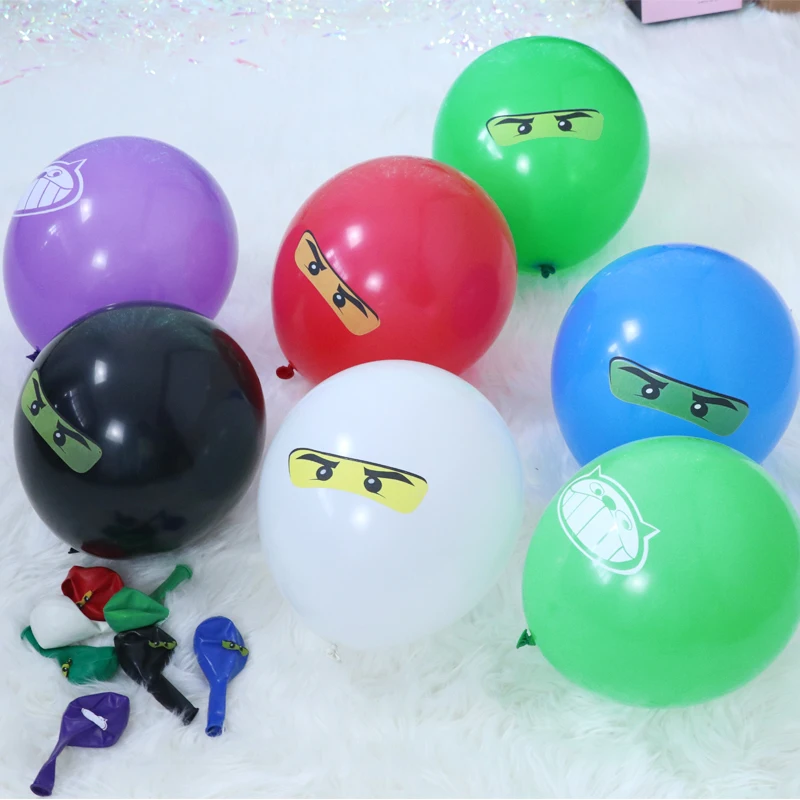 20 шт./лот для мальчиков Дети ниндзя тематическая вечеринка на день рождения набор воздушных шаров, 12 дюймов мультфильм латексные воздушные шары для украшения вечеринок товары для дома